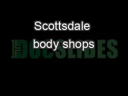Scottsdale body shops