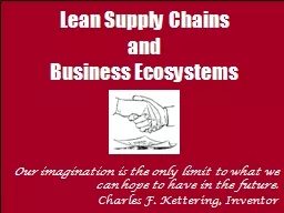 Lean Supply Chains