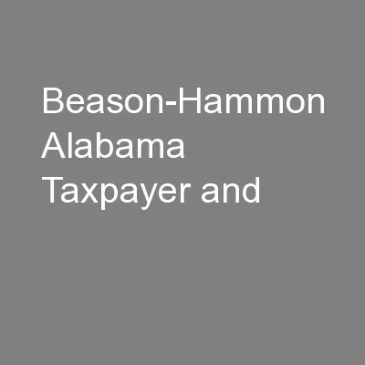 Beason-Hammon Alabama Taxpayer and