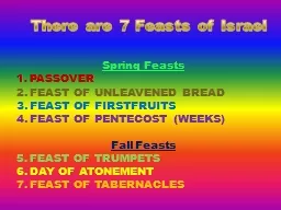 There are 7 Feasts of Israel