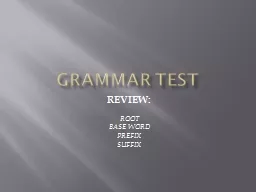 GRAMMAR TEST