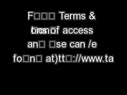 F Terms & on
t
ons of access an se can /e fon at)tt://www.ta