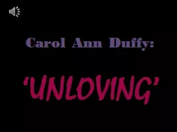 Carol Ann Duffy: