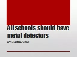 All schools should have metal detectors