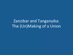 Zanzibar and Tanganyika: