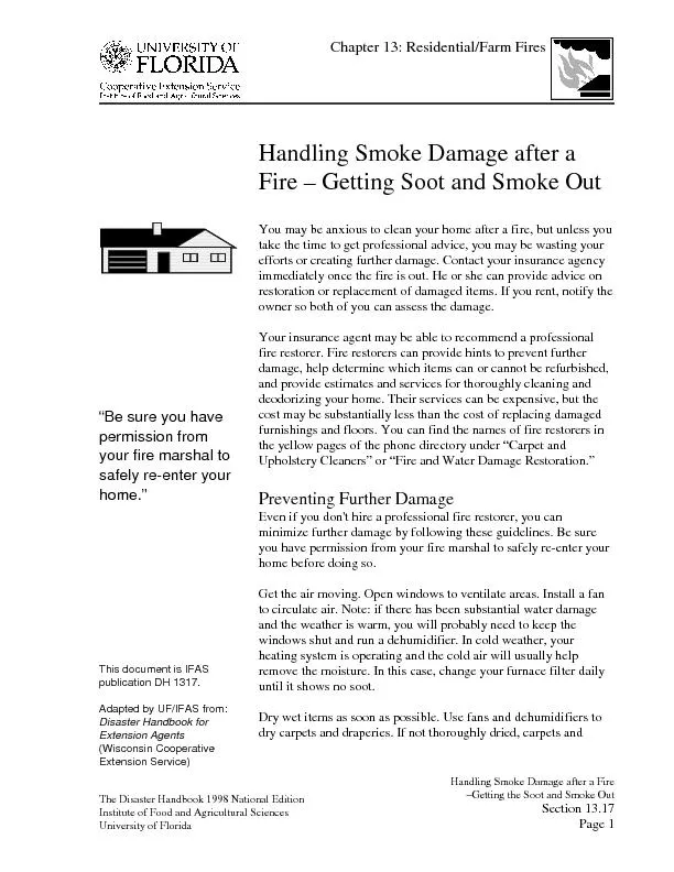 Handling Smoke Damage after a Fire–Getting the Soot and Smoke Out