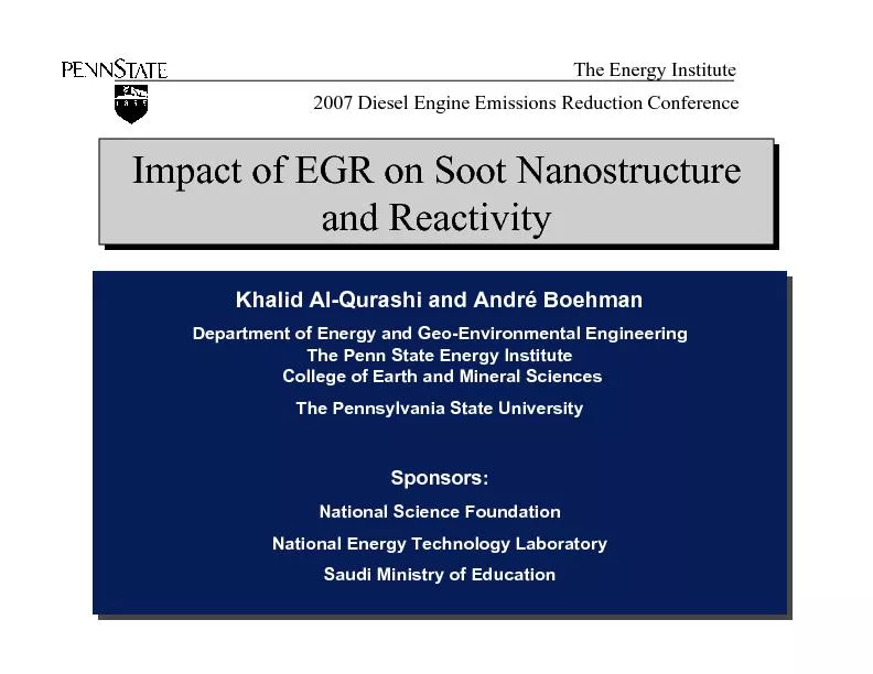Impact of EGR on Soot Nanostructure and Reactivity