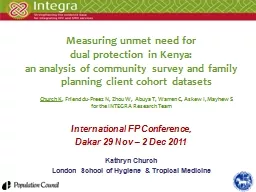 Measuring unmet need for