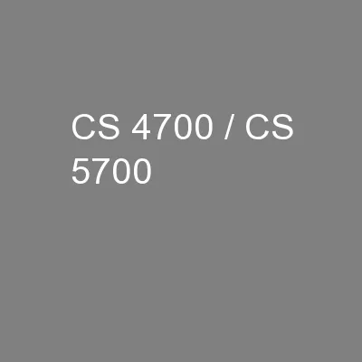CS 4700 / CS 5700