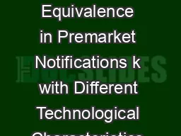 Benefit Risk Factors to Consider When Determining Substantial Equivalence in Premarket