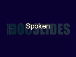 Spoken English - Section 1