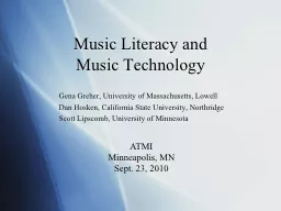 Music Literacy and