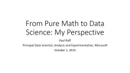 From Pure Math to Data Science: My Perspective