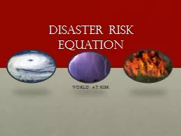Disaster risk equation