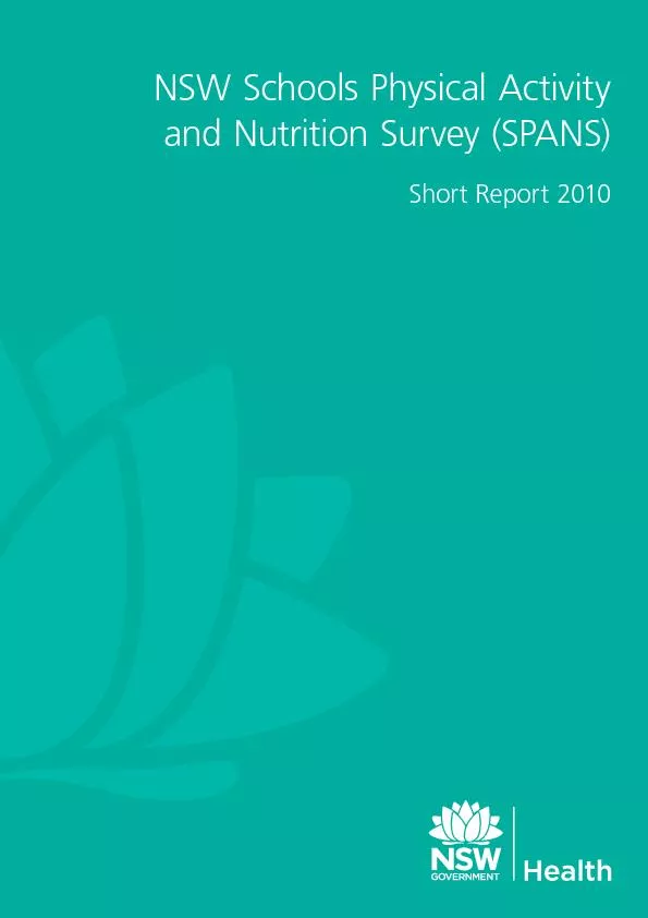 NSW Schools Physical Activity and Nutrition Survey (SPANS)Short Report