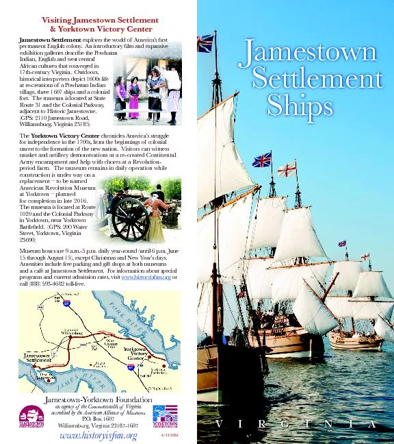 Jamestown   Settlement    Ships