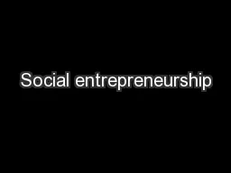 Social entrepreneurship