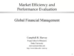 Market Efficiency and