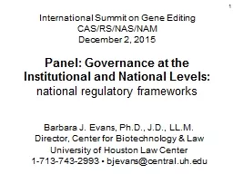 1 Panel: Governance at the