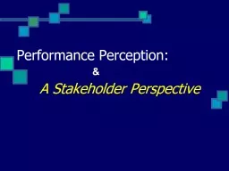 Performance Perception:
