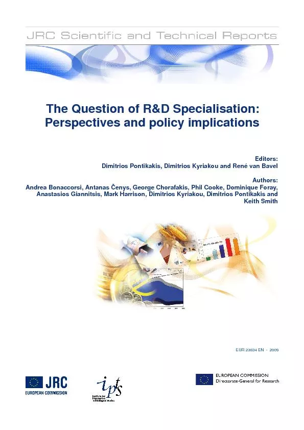 The Question of R&D Specialisation:Perspectives and policy implication