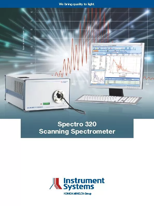 Spectro 320 Scanning Spectrometer