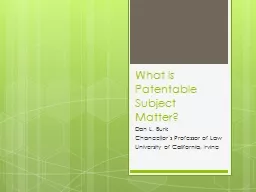 What is Patentable Subject Matter?