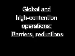Global and high-contention operations: Barriers, reductions