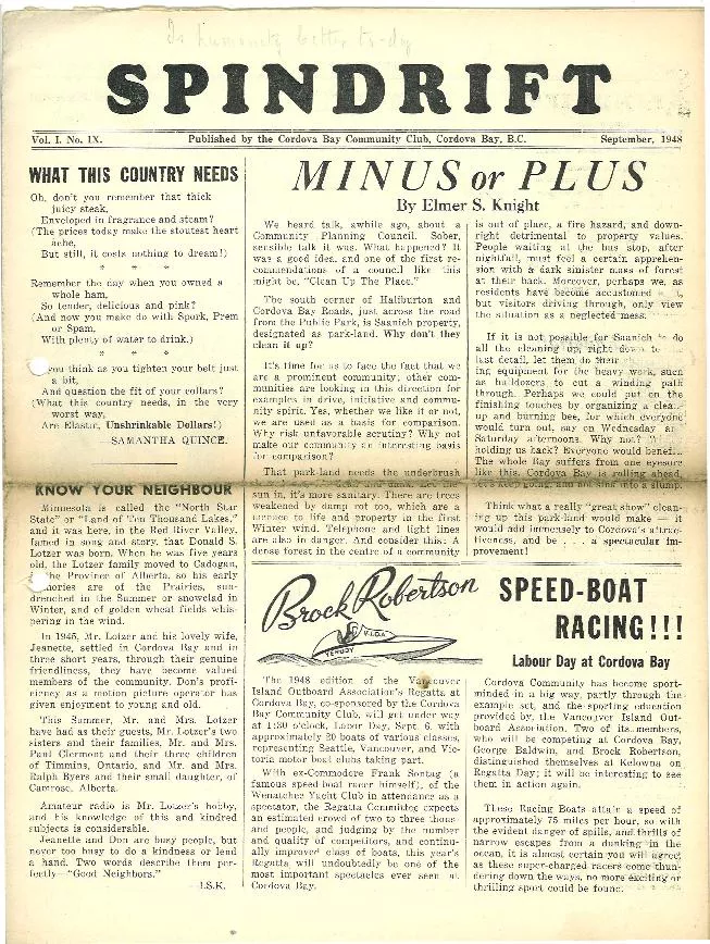 Page6SPINDRIFTSeptember,1948ByNoelAndrewBasketballinSaanich