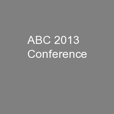ABC 2013 Conference