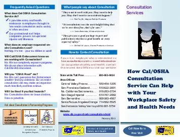 Consultation Services State wide Toll Free