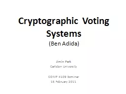 Cryptographic Voting Systems
