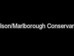 Nelson/Marlborough Conservancy