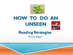 How  to  Do  an Unseen