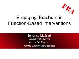 Engaging Teachers in Function-Based Interventions