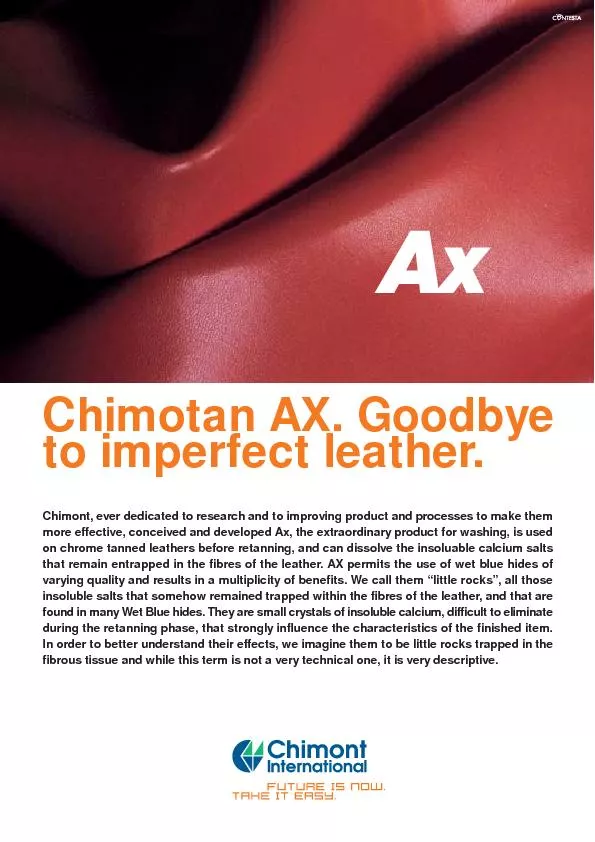 to imperfect leather.
