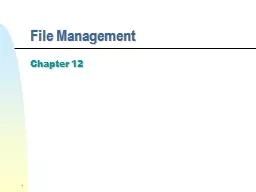 1 File Management