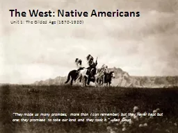 The West: Native Americans
