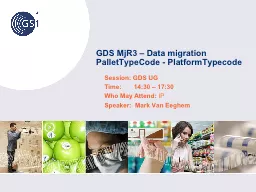 GDS MjR3 – Data migration