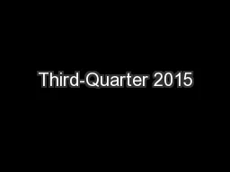 Third-Quarter 2015