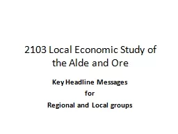 2103 Local Economic Study of the Alde and Ore