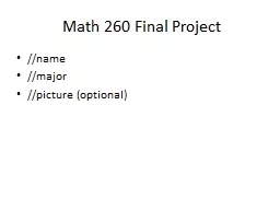 Math 260 Final Project