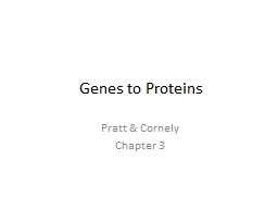 Genes to Proteins