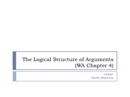 The Logical Structure of Arguments