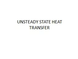 Unsteady state heat transfer