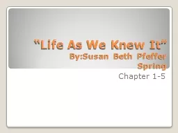 “Life As We Knew It”