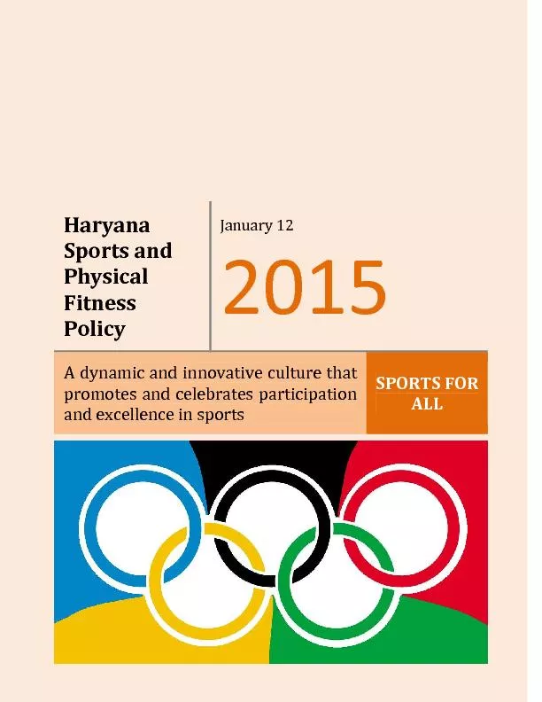Haryana Sports and Physical Fitness Policy