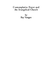 Contemplative Prayer and the Evangelical Church by Ray Yungen  Contemplative Prayer and