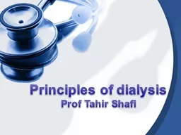 Principles of dialysis
