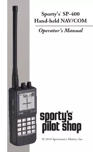 Sporty'sHand-held NAV/COMOperator's Manual
